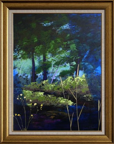 Peinture intitulée "À l`ombre des secre…" par Daniel P Simard, Œuvre d'art originale, Autre