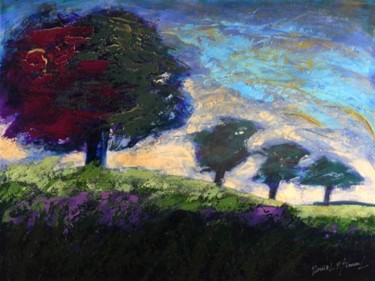 Peinture intitulée "Le viel arbre solit…" par Daniel P Simard, Œuvre d'art originale