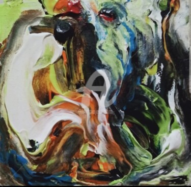 Pintura intitulada "Pandemic Age-4" por Asim Amjad Tippu, Obras de arte originais, Acrílico