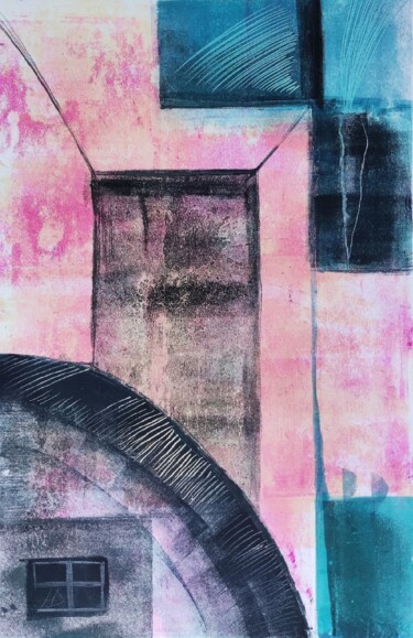 Картина под названием ""Этажи"" - Naumova Daria, Подлинное произведение искусства, Масло