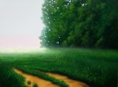 Картина под названием "Зелёный день" - Виктор Ересько (Viktor Yeresko), Подлинное произведение искусства, Акрил