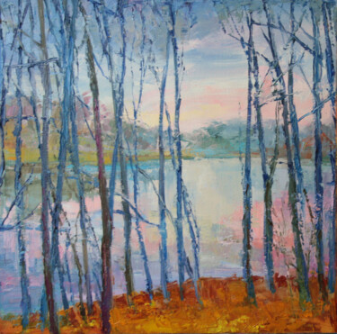 Картина под названием "Поздняя осень" - Alana Kovalava, Подлинное произведение искусства, Масло