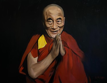 Peinture intitulée "Lama" par Aleksandra Miller, Œuvre d'art originale, Huile