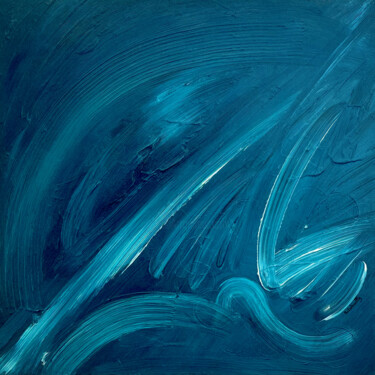 Painting titled "Blue Alpha" by 8ctobully, Original Artwork, Acrylic