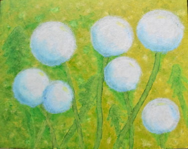 Peinture intitulée "Dandelions" par Natalia Khmylnina, Œuvre d'art originale, Autre