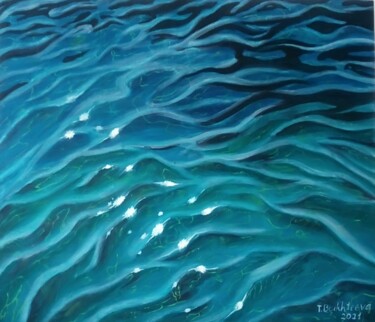 Картина под названием "Deep sea" - Tatiana Bukhteeva, Подлинное произведение искусства, Масло