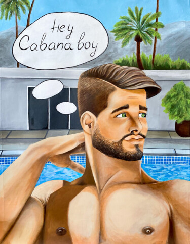 Pittura intitolato "Cabana Boy #3" da Alina Shimova, Opera d'arte originale, Acrilico