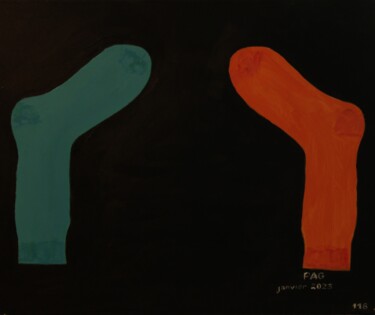 Peinture intitulée "Avatars Chaussettes…" par Paul Aguie, Œuvre d'art originale, Acrylique Monté sur Châssis en bois
