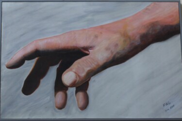 Peinture intitulée ""main de maître"" par Paul Aguie, Œuvre d'art originale, Acrylique Monté sur Châssis en bois