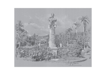 Drawing titled "Jardin de l'État. P…" by Pol Soupe, Original Artwork, Pencil
