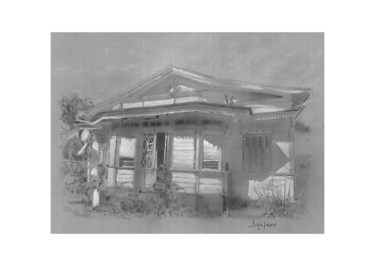 Drawing titled "Maison Ha-Sum, 184…" by Pol Soupe, Original Artwork, Pencil