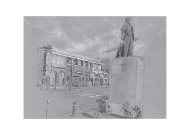 Drawing titled "Brasserie  le Rolan…" by Pol Soupe, Original Artwork, Pencil