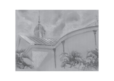 Drawing titled "La chapelle de l’Im…" by Pol Soupe, Original Artwork, Pencil