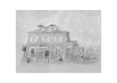 Drawing titled "Agence BRED St Deni…" by Pol Soupe, Original Artwork, Pencil