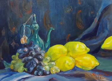 Peinture intitulée "Лимоны Востока" par Nataliia Kachanova, Œuvre d'art originale, Huile