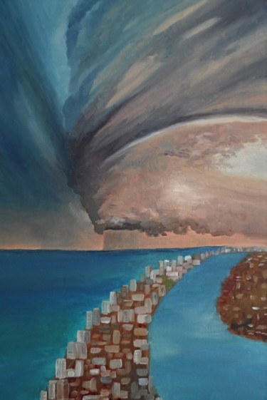 Peinture intitulée "“Tornado”" par Arina Khlebnikova, Œuvre d'art originale, Huile