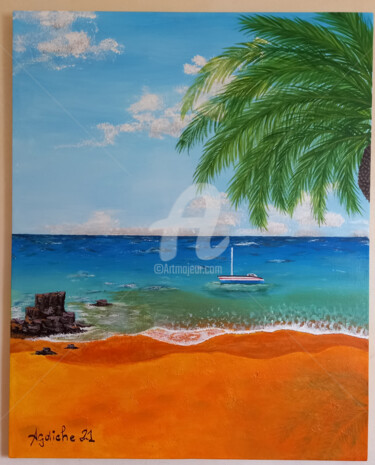 Peinture intitulée "Seascape" par Abderrahim Agdiche, Œuvre d'art originale, Acrylique