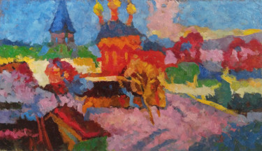 Pittura intitolato "№ 9" da Aleksei Avakumov, Opera d'arte originale, Olio