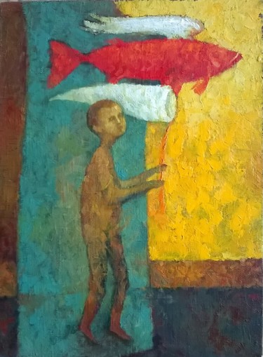 Картина под названием "№ 53" - Алексей Авакумов, Подлинное произведение искусства, Масло