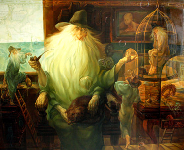 Malerei mit dem Titel "Сон о мыльных пузыр…" von Aleksei Avakumov, Original-Kunstwerk, Öl