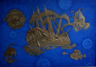 Картина под названием "Синева" - Алексей Авакумов, Подлинное произведение искусства, Масло