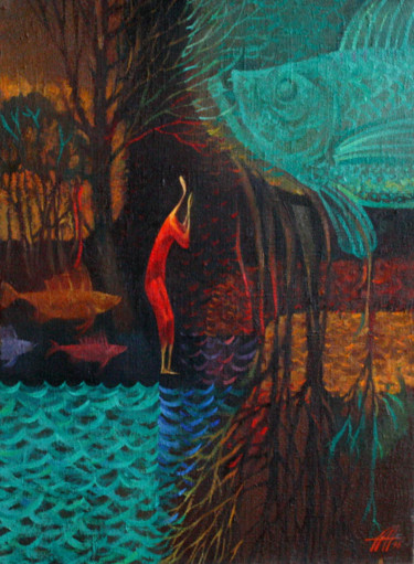 Картина под названием "№ 31" - Алексей Авакумов, Подлинное произведение искусства, Масло