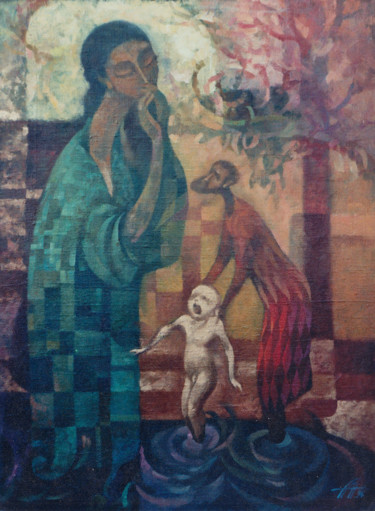 Картина под названием "№ 33" - Алексей Авакумов, Подлинное произведение искусства, Масло