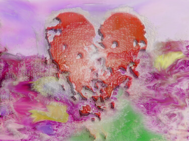 Digitale Kunst mit dem Titel "Heart's disrepair." von A B Art, Original-Kunstwerk