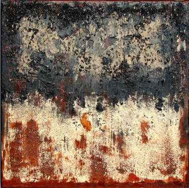 Painting titled "BLACK RUST" by Annick Beaulieu, Original Artwork, Acrylic Mounted on Wood Stretcher frame
