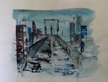 绘画 标题为“Brooklyn bridge” 由Annabelle B., 原创艺术品, 丙烯