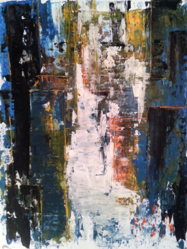 Painting titled "Ballade urbaine" by Annabelle B., Original Artwork, Acrylic