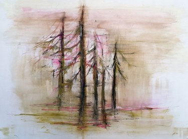 Dessin intitulée "Mystic forest" par Annabelle B., Œuvre d'art originale, Craie