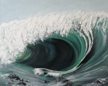 Peinture intitulée "Морская волна" par A. Caspian, Œuvre d'art originale, Acrylique