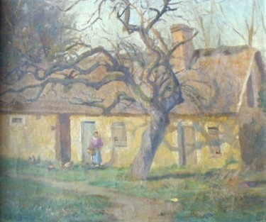 Peinture intitulée "landscape of Norman…" par A. Coignard, Œuvre d'art originale