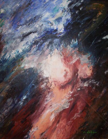 Painting titled "06-l-inachevee-huil…" by A.Dadour, Original Artwork, Oil