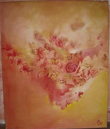 Peinture intitulée "Envolée florale" par A-Del, Œuvre d'art originale