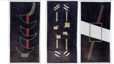 Collages titulada "Kerthiau-trois coll…" por Kerthiau, Obra de arte original, Collages