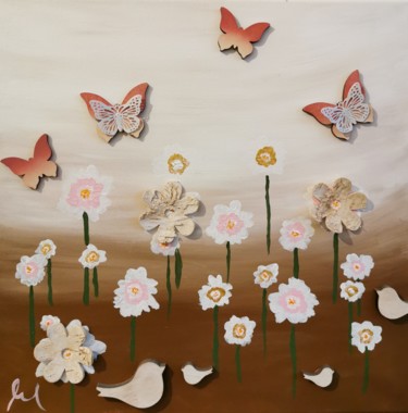 Malerei mit dem Titel "Blumenwiese" von Anastasia Dottai, Original-Kunstwerk, Acryl