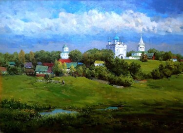 Painting titled "Суздаль" by Andrei Khon, Original Artwork, Oil