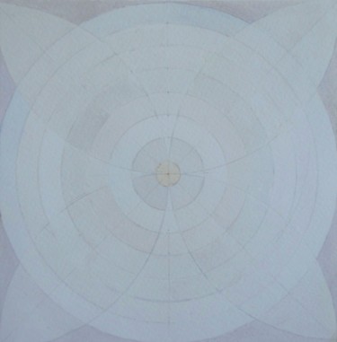 Картина под названием "Circle III" - Anna Jannack, Подлинное произведение искусства, Акварель