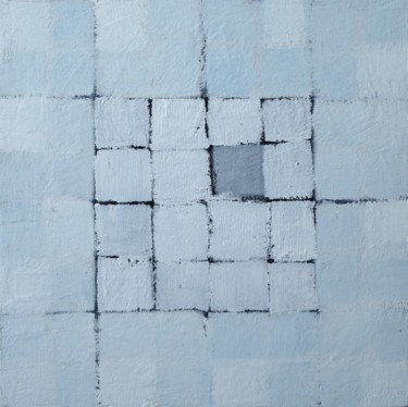 Malerei mit dem Titel "Squares Mini IV" von Anna Jannack, Original-Kunstwerk, Öl