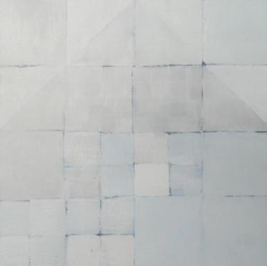 Malerei mit dem Titel "Squares Mini VII" von Anna Jannack, Original-Kunstwerk, Öl