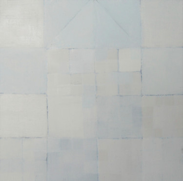 Malerei mit dem Titel "Squares Mini XVII" von Anna Jannack, Original-Kunstwerk, Öl