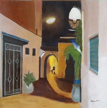 Painting titled "la-medina-marrackec…" by Katee, Original Artwork, Oil