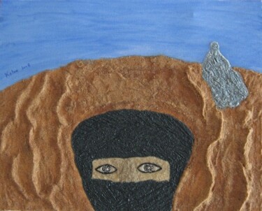 Картина под названием "regard touareg" - Katee, Подлинное произведение искусства, Акрил