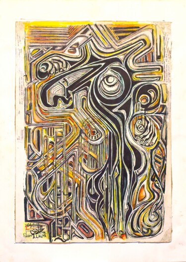 Peinture intitulée "Tendresse" par A. Lalmi, Œuvre d'art originale, Acrylique Monté sur Carton