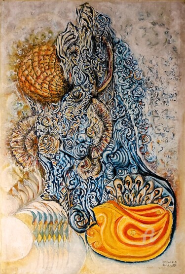 Картина под названием "FORCES ET ÉNERGIES" - A. Lalmi, Подлинное произведение искусства, Масло Установлен на Деревянная рама…