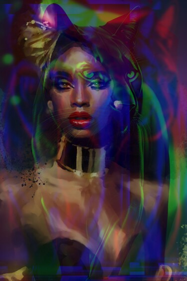 Digital Arts titled ""Fusion of Two Worl…" by Alena Key, Original Artwork, Digital Painting