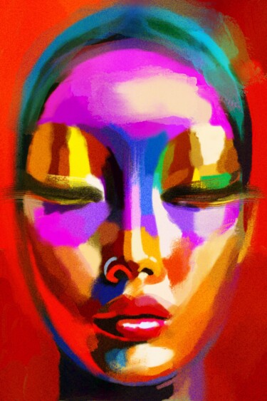 Digital Arts titled "Spectrum of Feelings" by Alena Key, Original Artwork, Oil