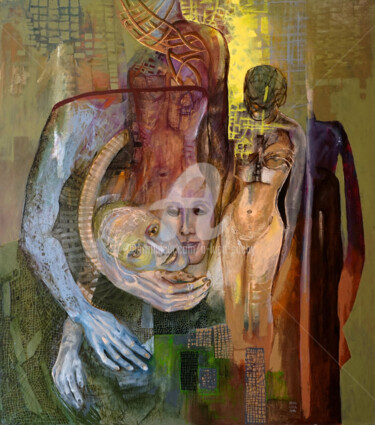 Malarstwo zatytułowany „Kolor miłości” autorstwa Anna Lupa-Suchy, Oryginalna praca, Olej